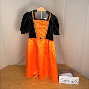 Orange and Black Kids Costume Dress